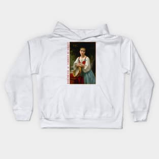 The Bohemian Drummer by Bouguereau Kids Hoodie